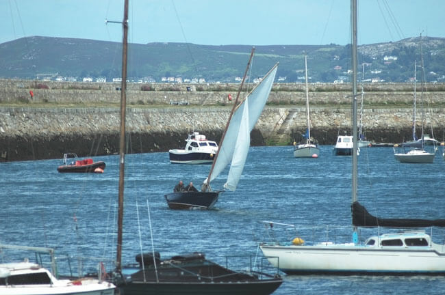 'Eithne' (1893) tacking in Dún Laoghaire Harbour in 2008. Owned by Séan Cullen and Neil Keaveney and currently undergoing restoration, her penultimate owner was the late Capt Kevin O'Neill, assistant Dún Laoghaire Harbour master (1990). Photo Gillian Mills