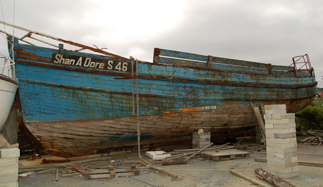 50ft fishing boat at Kilrush boatyard. Photo Darina Tully