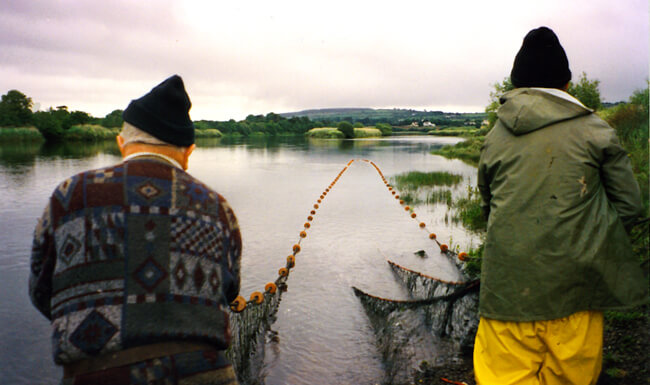 Draft-netting on the Laune Estuary, Kilorglin, Co Kerry. All commercial fishing should be confined to estuaries, not common estuaries. Photo Martin O'Farrell