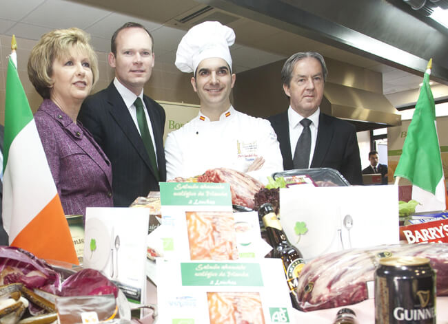 President of Ireland Mary McAleese; Minister for Agriculture, Food and the Marine, Simon Coveney; Michelin star chef, Mario Sandoval and Aidan Cotter, Bord Bia