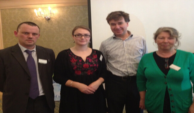 Ivan Grimes, DECLG; Jennifer Franklin CEF Vice Chairperson; Jacob Tompkins, Waterwise, Helen Barrett, CEF Treasurer