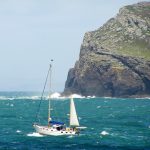 Leaving Courtmacsherry the crew face into heavy weather, bound for Dingle. Photo Paul Calvert