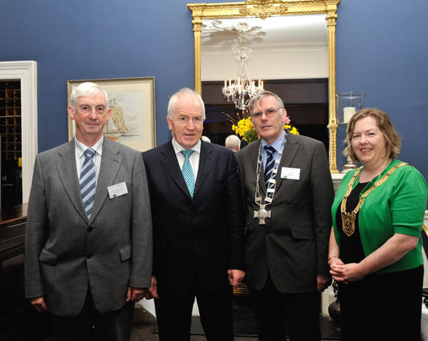 L-R: Richard McCormick, Library NMMI; Jimmy Deenihan, Minister for Arts, Heritage and the Gaeltacht; Peadar Ward, President NMI and An Cathaoirleach, Cllr Carrie Smyth