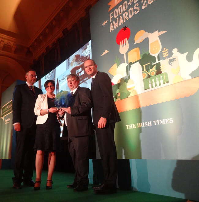 Michael and Aileen O'Neill, Irish Atlantic Sea Salt - winners of the Entrepreneurial category of the 2013 Bord Bia Food and Drink awards