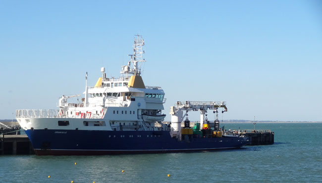 Granuaile lying alongside in Dún Laoghaire Harbour, Co Dublin. Photo Gillian Mills
