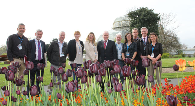 Pictured with Minister Jimmy Deenihan (centre) are left to right: Brendan Dunford; Micheal O’Briain; Declan Little; Hannah Hamilton; Cara Augustenborg; Paddy Woodworth; Jane Stout; James Aranson; Matthew Jebb and Catherine Farrell.