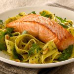 Salmon with pesto